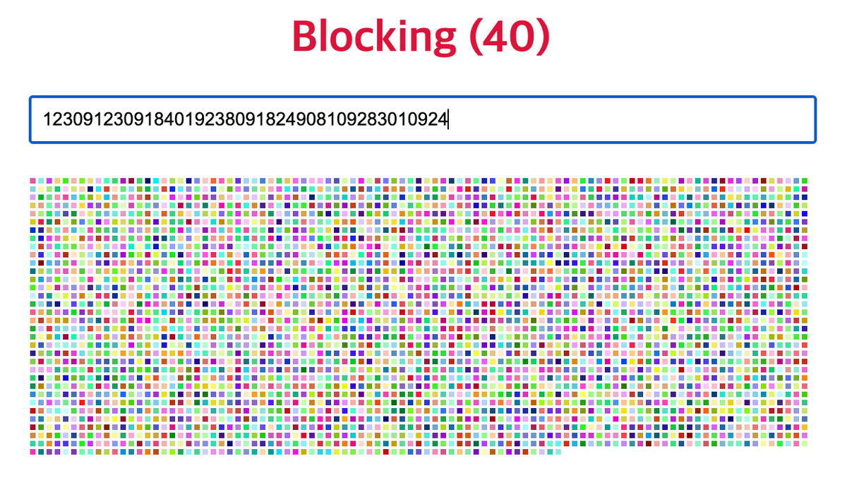 Example of blocking rendering