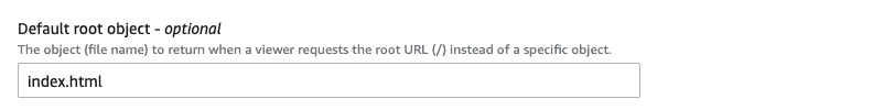 default root object